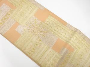 アンティーク　花更紗模様織り出し袋帯（材料）